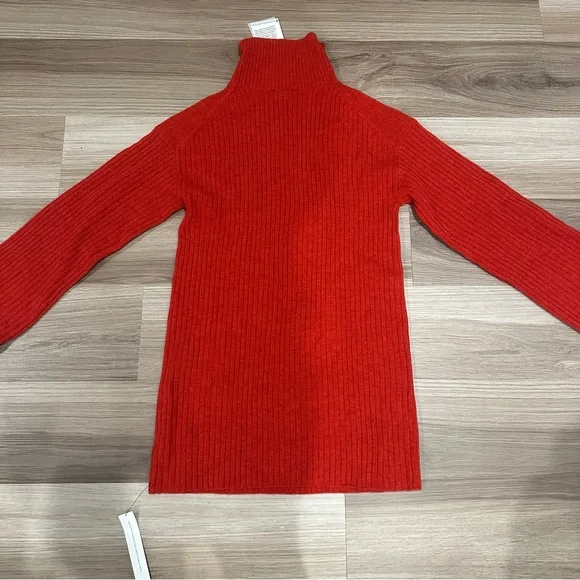 NWT Reformation Ozzy Regenerative Wool Sweater Dress size XS SUNDRIED TOMATO new - Picture 5 of 11